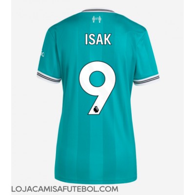 Camisa de Futebol Liverpool Alexander Isak #9 Equipamento Alternativo Mulheres 2025-26 Manga Curta Camisa de Futebol Liverpool Alexander Isak #9 Equipamento Alternativo Mulheres 2025-26 Manga Curta